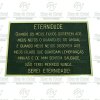 PLACA EM BRONZE FUNDIDO NO TAMANHO DE 25X35 CM COM MENSAGEM.