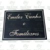 Placa para identificação da Família