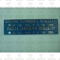 Placa para Cemitério  em Alumínio Fundido Tam. 7x25 cm