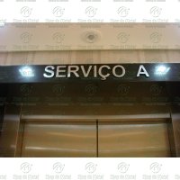 Letras para Identificação do Elevador, Alumínio Tam.6 cm, o valor é para SERVIÇO A ou SERVIÇO B