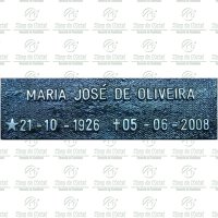 Placa para Cemitério em alumínio fundido Tam. 7,5x26,0 cm