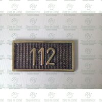 Placa para Condomínio com a  Numeração do Apto. Kit com 8 Peças Bronze Tam.5x10 cm