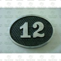 Placa para Numeração do Apto em Alumínio Kit com 8 Peças  Tam.5x7 cm