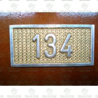 Placa para Numeração do Apto. Kit com 28 Peças Tam.5x10 cm