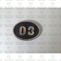 Placa em Bronze Kit com 28 Peças para Numeração do Apto Tam.5x7 cm