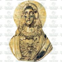 Sagrado Coração de Maria Túmulo em Bronze Tam.17cm