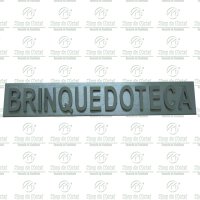 Placa de Identificação da Brinquedoteca Alumínio Tam.7x40 cm