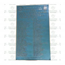 Placa para Formatura da Faculdade de Medicina Veterinária da USP, em Bronze Fundido no tamanho 60 x 105 cm com letras e brasão em alto relevo.