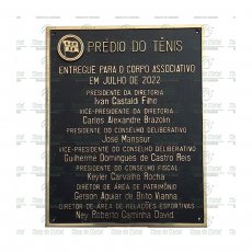 Placa para Inauguração em bronze fundido 68 x 52 cm.