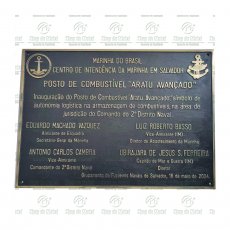 Placa para Inauguração em bronze fundido tamanho de 45 x 70 cm