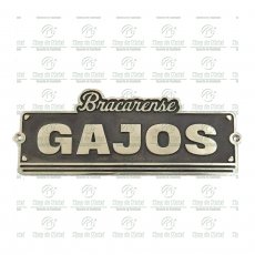 Placa personalizada para identificação de banheiros masculinos, fabricada no bronze. tamanho 12 x 35 cm